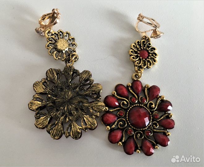 Серьги-клипсы в этническом стиле