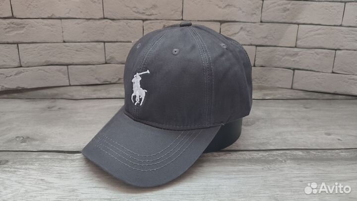 Кепка бейсболка polo ralph lauren серая летняя