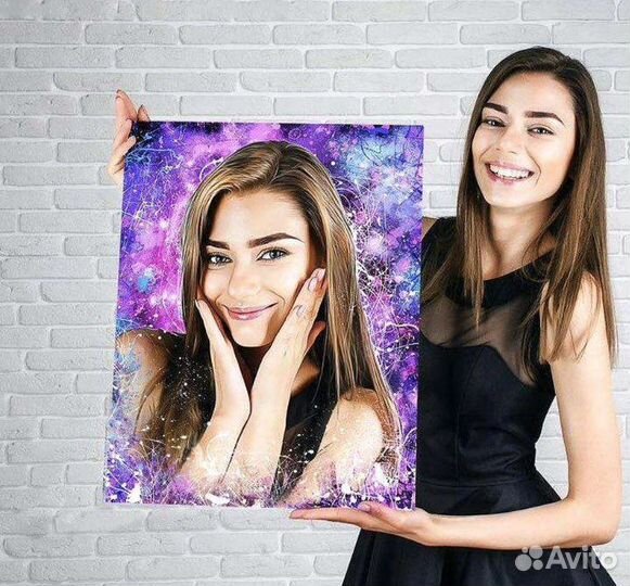 Портрет по фото на холсте на заказ