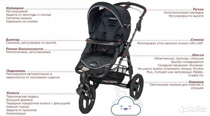 Коляска 3в1 Bebe Confort High Trek+Windoo plus(Фр)