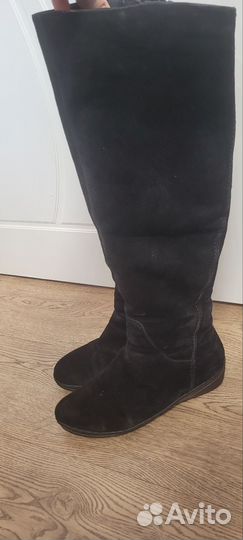 Сапоги зимние замша