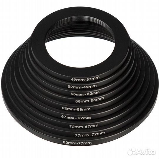 Набор переходных понижающих колец PWR 82-37mm