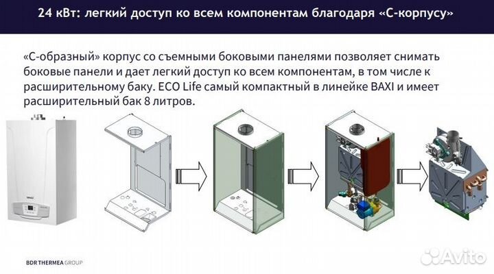 Газовый котёл Baxi ECO Life 1.24 F, одноконтурный