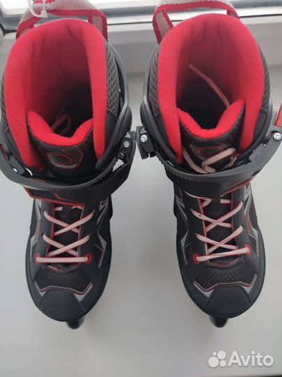 Ролики детские FIT 3 раздвижные черные oxelo