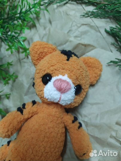 Плюшевый Тигр (ручная работа) мягкая игрушка тигр