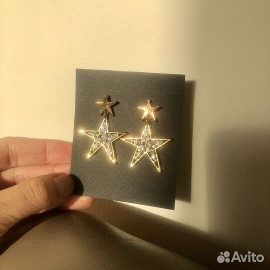 Винтажные серьги “Stars” Америка