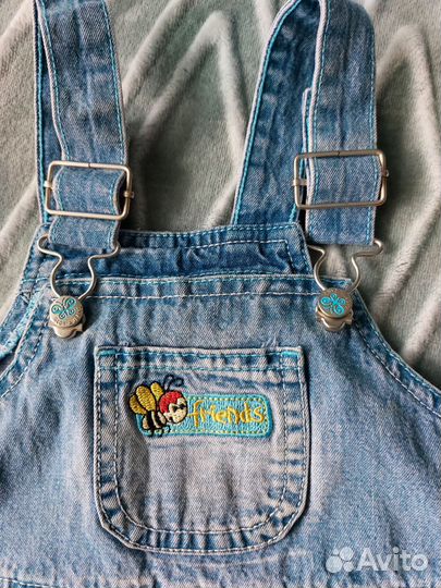 Джинсовый комбинезон для девочки 86 92