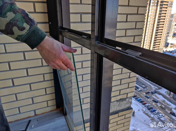 Замена холодного фасадного остекления на тёплое