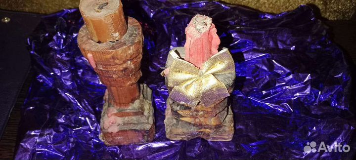 Два подсвечника резьба по дереву