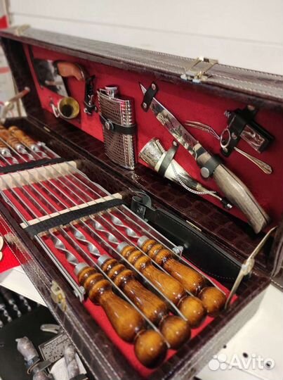 Набор шампуров подарочный с рогами