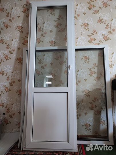 Окно и дверь пластик бу