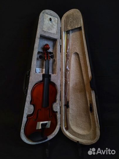 Скрипка из массива для начинающих 4/4 3/4 + мостик