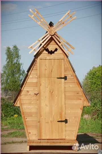 Дачный туалет деревянный SKU007