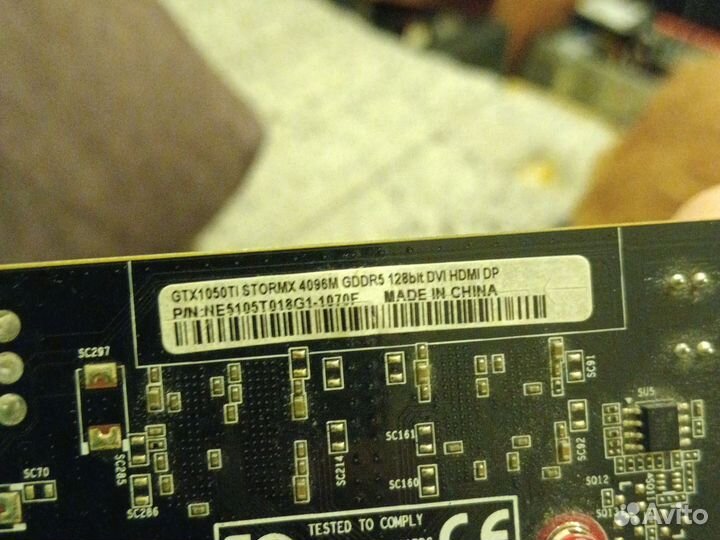 Видеокарта gtx 1050 ti 4gb palit