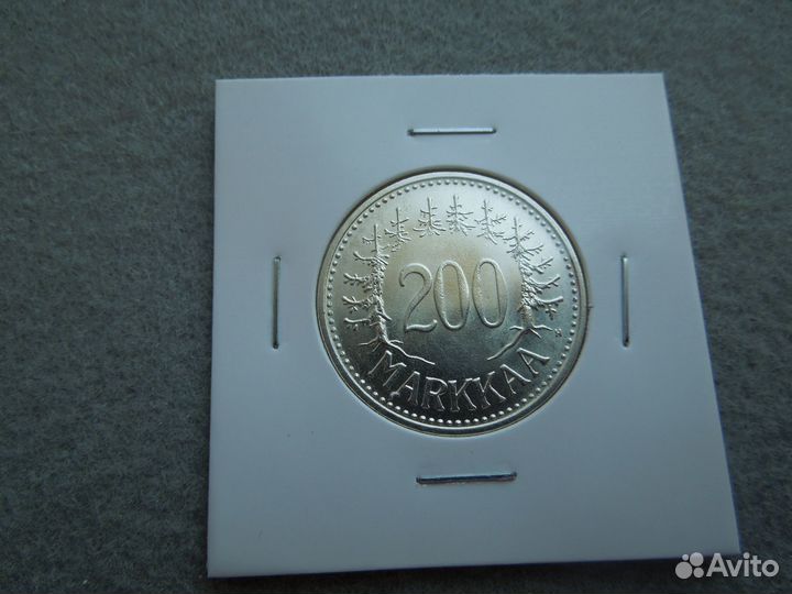100 и 200 марок 1956,57 гг Финляндия серебро