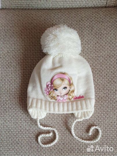 Шапка утеплённая для девочки, размер 40