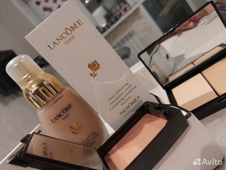 Крем тональный, пудры, румяна Мас, lancome