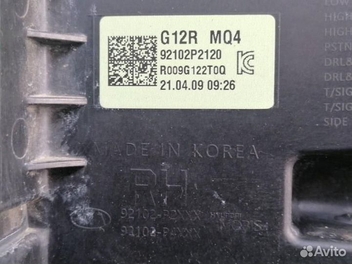 Фара правая Kia Sorento