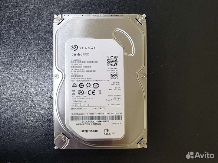 Жесткий диск Seagate Desktop hdd 1 тб
