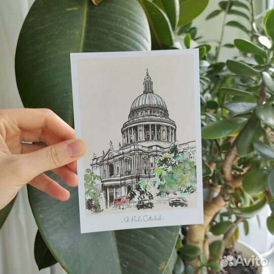 Набор открыток с архитектурой, 3 шт, авторские