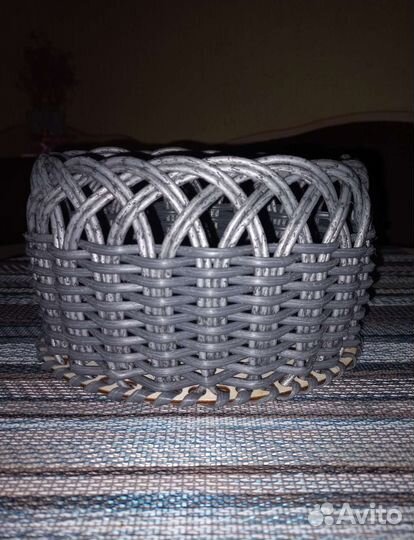 Корзинка из ротанга, овальная без ручкис донышком