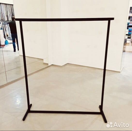 Белый рейл напольный рейл лофт для одежды