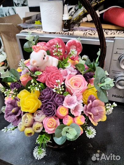 Букет цветов из мыла ручная работа