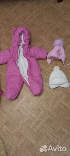 Зимний комбинезон для новорожденных 56