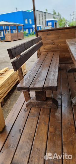 Садовая мебель из массива дерева