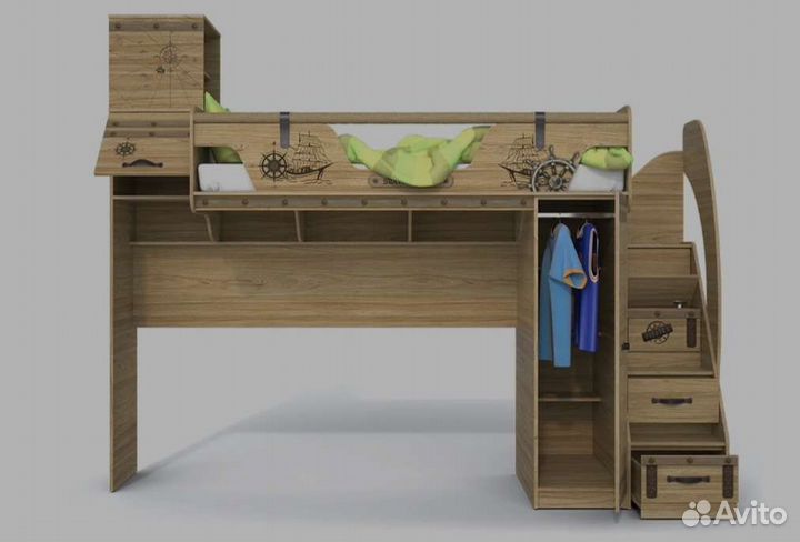 Кровать чердак корсар