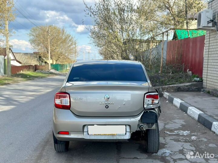 Renault Logan 1.6 МТ, 2014, битый, 88 000 км