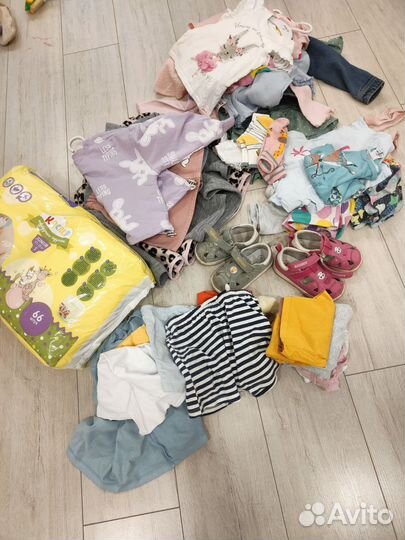 Большой пакет одежды для девочки 98 104