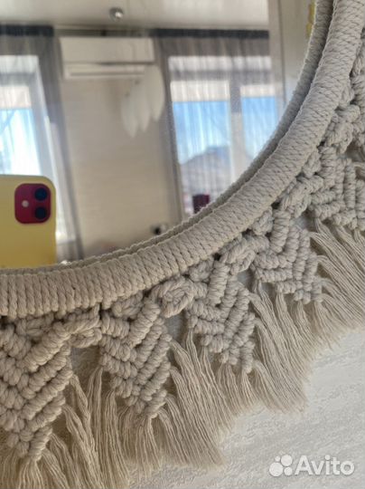 Зеркало в макраме