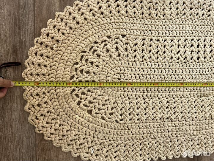 Коврик ручная работа трикотажная пряжа
