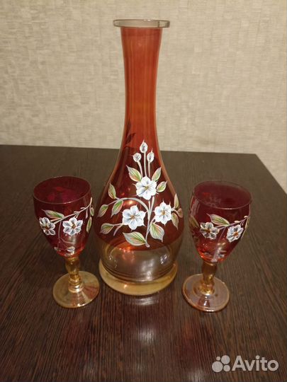 Графин и фужеры Богемия