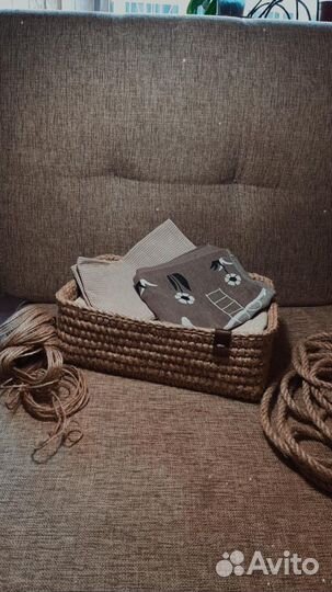 Корзина из джута
