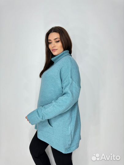 Джемпер С карманами оверсайз до 60-62