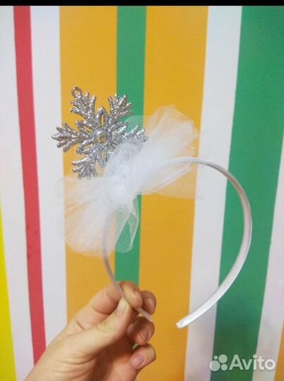Снежинка ободок