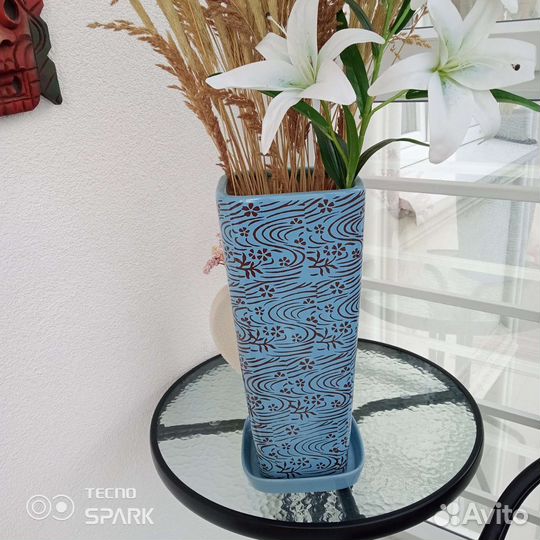 Кашпо напольное керамика