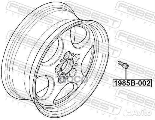 Болт крепления колеса BMW 1985B-002 Febest