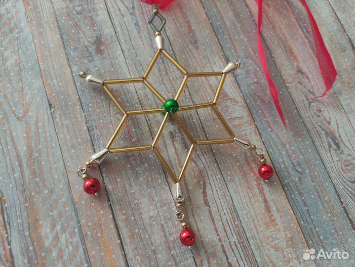 Ёлочная игрушка монтажная стеклярус