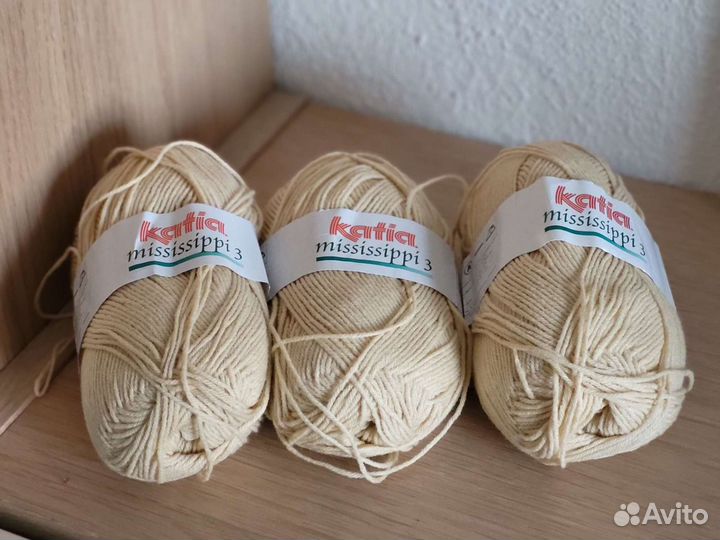 Пряжа Katia missisippi 3 хлопок