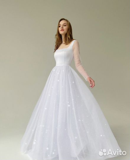 Свадебное платье белое (выпускное)