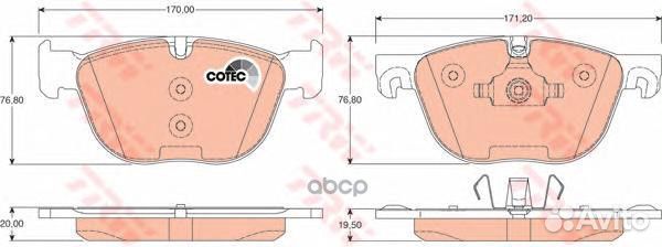 Колодки дисковые п. GDB1726 TRW