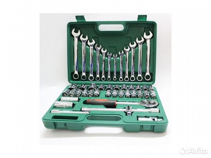 Набор инструментов 40 предметов (зеленый кейс) 1/5