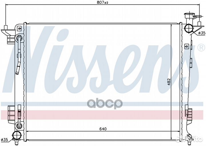 Радиатор основной nissens 67514 hyundai iX35/KI