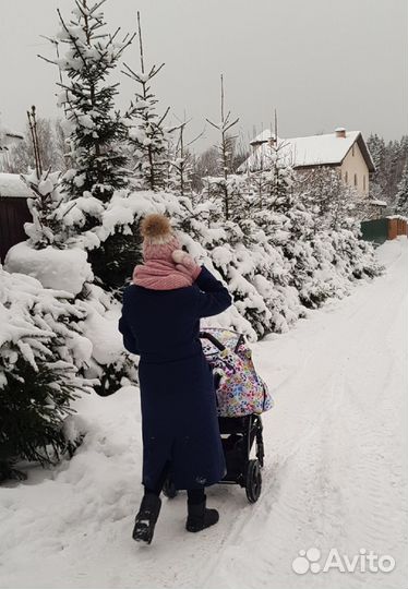 Зимнее пальто, с мехом, 46-48 размер