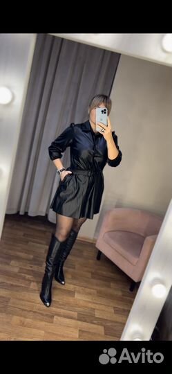 Кожаное платье