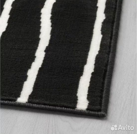 Икеа гёрлёсе Ковер черный 133x195 см