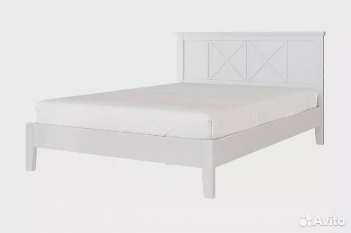 Белая кровать из массива сосны 160х200 Грация-2